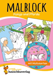 [978-3-88100-604-0] Malbuch ab 4 Jahre für Junge und Mädchen - Pferde